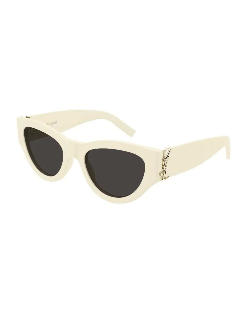 New Saint Laurent Women's Sunglasses White Black Lens Acetate Frame SL M94 012